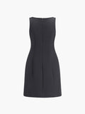 Poshoot Suiting Sleeveless Short Dress