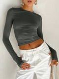 Poshoot Utility Long Sleeve Crop Top