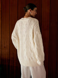 Poshoot Oversize Cable Knit Outwear