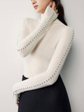 Poshoot Contrast Trim Pullover Sweater