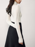 Poshoot Contrast Trim Pullover Sweater