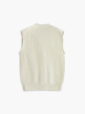 Poshoot Cotton Blends Ribbed Sweater Vest