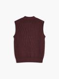 Poshoot Cotton Blends Ribbed Sweater Vest