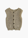 Poshoot Breasted Soft Sweater Vest