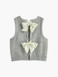 Poshoot Bow Front Sweater Vest