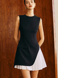 Poshoot Pleated Panel Tank Dress