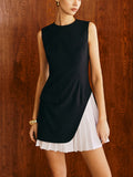 Poshoot Pleated Panel Tank Dress