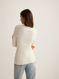 Poshoot Plain Asymmetrical Breasted Sweater