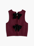 Poshoot Bow Front Sweater Vest