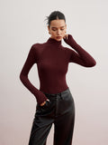 Poshoot Sheer Sleeve Skinny Sweater