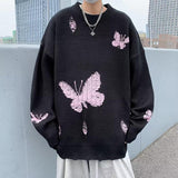 Poshoot Christmas Thanksgiving Gifts  Butterfly Distressed Knitted Sweater