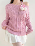 Poshoot Christmas Thanksgiving Gifts  Coquette Cut-Out Knit Sweater