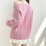 Poshoot Christmas Thanksgiving Gifts  Coquette Cut-Out Knit Sweater