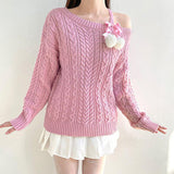 Poshoot Christmas Thanksgiving Gifts  Coquette Cut-Out Knit Sweater