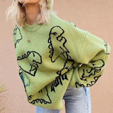 Poshoot Christmas Thanksgiving Gifts  Dinosaur Knitted Sweater