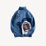 Poshoot Christmas Thanksgiving Gifts  Funny Shark Knitted Sweater