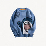 Poshoot Christmas Thanksgiving Gifts  Funny Shark Knitted Sweater