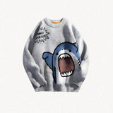 Poshoot Christmas Thanksgiving Gifts  Funny Shark Knitted Sweater