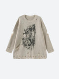 Poshoot Christmas Thanksgiving Gifts  Goth Distressed Sweater