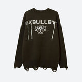 Poshoot Christmas Thanksgiving Gifts  Grunge AK-Bullet Tasseled Sweater