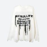 Poshoot Christmas Thanksgiving Gifts  Grunge AK-Bullet Tasseled Sweater