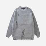 Poshoot Christmas Thanksgiving Gifts  Grunge Distressed Knitted Sweater