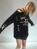 Poshoot Christmas Thanksgiving Gifts  Grunge Fluffy Knitted Sweater