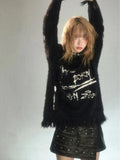 Poshoot Christmas Thanksgiving Gifts  Grunge Fluffy Knitted Sweater