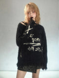 Poshoot Christmas Thanksgiving Gifts  Grunge Fluffy Knitted Sweater