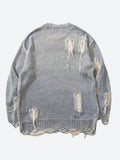 Poshoot Christmas Thanksgiving Gifts  Grunge Tasseled Distressed Sweater