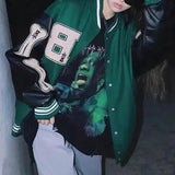 Poshoot Varsity Lettering Embroidery Jacket