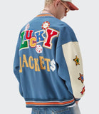 Poshoot Lucky Embroidery Varsity Jacket