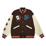 Poshoot Lucky Embroidery Varsity Jacket