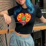 Poshoot This Sucks Cartoon Print Crop Top