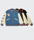 Poshoot Lucky Embroidery Varsity Jacket