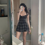 Poshoot Lattice Short Sleeve Mini Dress