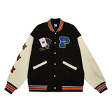 Poshoot Lucky Embroidery Varsity Jacket