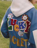 Poshoot Lucky Embroidery Varsity Jacket