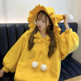 Poshoot Christmas Loose Hoodies Women's Winter Large Size Red Cute Ins Hooded Jacket Oversized Coat Kawaii Clothes Christmas Costumes