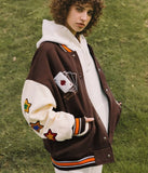 Poshoot Lucky Embroidery Varsity Jacket