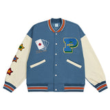 Poshoot Lucky Embroidery Varsity Jacket