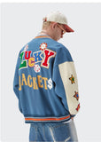 Poshoot Lucky Embroidery Varsity Jacket