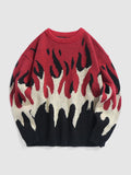 Poshoot Christmas Thanksgiving Gifts  Indie Flame Knitted Sweater