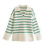 Poshoot Montae Striped Oversize Sweater