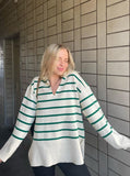 Poshoot Montae Striped Oversize Sweater