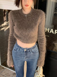 Poshoot Natalee Plush Crop Sweater