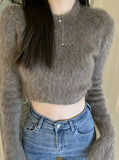 Poshoot Natalee Plush Crop Sweater