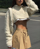 Poshoot Nevio Knitted Crop Sweater