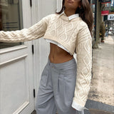 Poshoot Nevio Knitted Crop Sweater