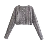 Poshoot Nisan Knitted Crop Sweater